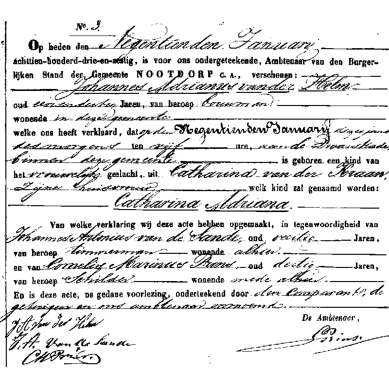 18630119 geb akte 3 Cathrina A dv JA vd Helm - C vd Kraan